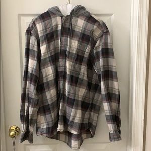 Men’s XL hoodie flannel (like new)